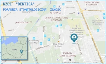 PORADNIA STOMATOLOGICZNA - NZOZ  "DENTICA" - ORZESZKOWEJ 45,  ZAMOŚĆ