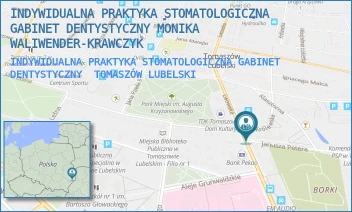 INDYWIDUALNA PRAKTYKA STOMATOLOGICZNA GABINET DENTYSTYCZNY - INDYWIDUALNA PRAKTYKA STOMATOLOGICZNA GABINET DENTYSTYCZNY MONIKA WALIWENDER-KRAWCZYK - PETERA 1,  TOMASZÓW LUBELSKI