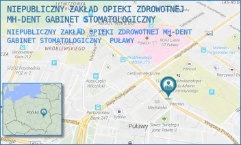 NIEPUBLICZNY ZAKŁAD OPIEKI ZDROWOTNEJ MH-DENT GABINET STOMATOLOGICZNY - HALINA MATYSIAK-DĄBAL NIEPUBLICZNY ZAKŁAD OPIEKI ZDROWOTNEJ MH-DENT GABINET STOMATOLOGICZNY - WOJSKA POLSKIEGO 1/2C,  PUŁAWY