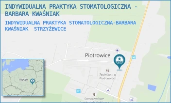 INDYWIDUALNA PRAKTYKA STOMATOLOGICZNA-BARBARA KWAŚNIAK - INDYWIDUALNA PRAKTYKA STOMATOLOGICZNA - BARBARA KWAŚNIAK - PIOTROWICE 96,  STRZYŻEWICE