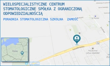 PORADNIA STOMATOLOGICZNA SZKOLNA - WIELOSPECJALISTYCZNE CENTRUM STOMATOLOGICZNE SPÓŁKA Z OGRANICZONĄ ODPOWIEDZIALNOŚCIĄ - SZCZEBRZESKA 102,  ZAMOŚĆ