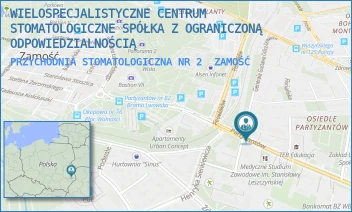 PRZYCHODNIA STOMATOLOGICZNA NR 2 - WIELOSPECJALISTYCZNE CENTRUM STOMATOLOGICZNE SPÓŁKA Z OGRANICZONĄ ODPOWIEDZIALNOŚCIĄ - PARTYZANTÓW 5,  ZAMOŚĆ