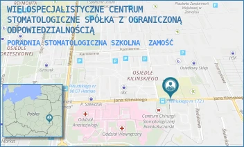 PORADNIA STOMATOLOGICZNA SZKOLNA - WIELOSPECJALISTYCZNE CENTRUM STOMATOLOGICZNE SPÓŁKA Z OGRANICZONĄ ODPOWIEDZIALNOŚCIĄ - KILIŃSKIEGO 15,  ZAMOŚĆ
