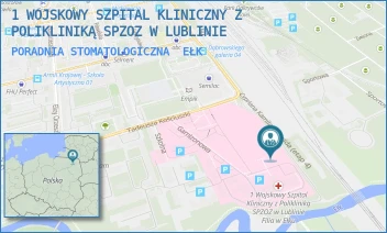 PORADNIA STOMATOLOGICZNA - 1 WOJSKOWY SZPITAL KLINICZNY Z POLIKLINIKĄ SPZOZ W LUBLINIE - TADEUSZA KOŚCIUSZKI 30,  EŁK