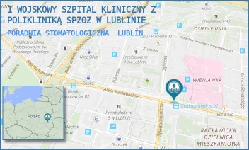 PORADNIA STOMATOLOGICZNA - 1 WOJSKOWY SZPITAL KLINICZNY Z POLIKLINIKĄ SPZOZ W LUBLINIE - AL. RACŁAWICKIE 23,  LUBLIN