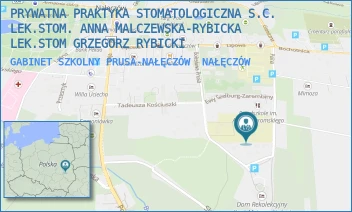 GABINET SZKOLNY PRUSA-NAŁĘCZÓW - PRYWATNA PRAKTYKA STOMATOLOGICZNA S.C. LEK.STOM. ANNA MALCZEWSKA-RYBICKA LEK.STOM GRZEGORZ RYBICKI - BOLESŁAWA PRUSA 11,  NAŁĘCZÓW