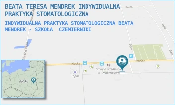 INDYWIDUALNA PRAKTYKA STOMATOLOGICZNA BEATA MENDREK - SZKOŁA - BEATA TERESA MENDREK INDYWIDUALNA PRAKTYKA STOMATOLOGICZNA - KOCKA 45,  CZEMIERNIKI