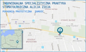 PORADNIA PROTETYCZNA - INDYWIDUALNA SPECJALISTYCZNA PRAKTYKA STOMATOLOGICZNA ALICJA ZIEJA - SIKORSKIEGO 10,  ZAMOŚĆ