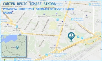 PORADNIA PROTETYKI STOMATOLOGICZNEJ RADOM - CORTEN MEDIC TOMASZ SIKORA - BELINY PRAZMOWSKIEGO 33 A,  RADOM