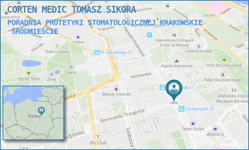 PORADNIA PROTETYKI STOMATOLOGICZNEJ KRAKOWSKIE - CORTEN MEDIC TOMASZ SIKORA - KRAKOWSKIE PRZEDMIEŚCIE 24,  ŚRÓDMIEŚCIE