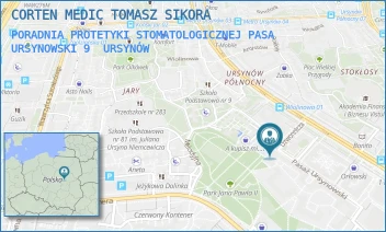 PORADNIA PROTETYKI STOMATOLOGICZNEJ PASA URSYNOWSKI 9 - CORTEN MEDIC TOMASZ SIKORA - PASA URSYNOWSKI 9,  URSYNÓW