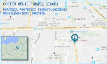 PORADNIA PROTETYKI STOMATOLOGICZNEJ MODZELEWSKIEGO - CORTEN MEDIC TOMASZ SIKORA - ZYGMUNTA MODZELEWSKIEGO 58,  MOKOTÓW