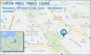 PORADNIA ORTODONTYCZNA PASA URSYNOWSKI 9 - CORTEN MEDIC TOMASZ SIKORA - PASA URSYNOWSKI 9,  URSYNÓW