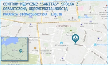 PORADNIA STOMATOLOGICZNA - CENTRUM MEDYCZNE "SANITAS" SPÓŁKA Z OGRANICZONĄ ODPOWIEDZIALNOŚCIĄ - OKOPOWA 3,  LUBLIN