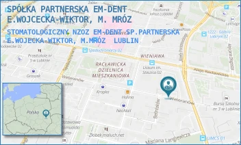 STOMATOLOGICZNY NZOZ EM-DENT SP.PARTNERSKA E.WOJECKA-WIKTOR, M.MRÓZ - SPÓŁKA PARTNERSKA EM-DENT E.WOJCECKA-WIKTOR, M. MRÓZ - WETERANÓW 11,  LUBLIN
