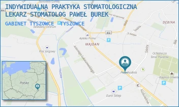 GABINET TYSZOWCE - INDYWIDUALNA PRAKTYKA STOMATOLOGICZNA LEKARZ STOMATOLOG PAWEŁ BUREK - KOŚCIELNA 23,  TYSZOWCE