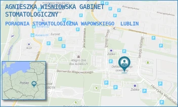 PORADNIA STOMATOLOGICZNA WAPOWSKIEGO - AGNIESZKA WIŚNIOWSKA GABINET STOMATOLOGICZNY - BERNARDA WAPOWSKIEGO 1/2A,  LUBLIN