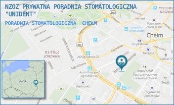 PORADNIA STOMATOLOGICZNA - NZOZ PRYWATNA PORADNIA STOMATOLOGICZNA "UNIDENT" - WAŚNIEWSKIEGO 13,  CHEŁM