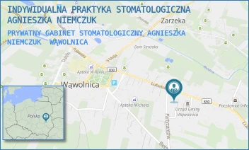 PRYWATNY GABINET STOMATOLOGICZNY AGNIESZKA NIEMCZUK - INDYWIDUALNA PRAKTYKA STOMATOLOGICZNA AGNIESZKA NIEMCZUK - LUBELSKA 37,  WĄWOLNICA