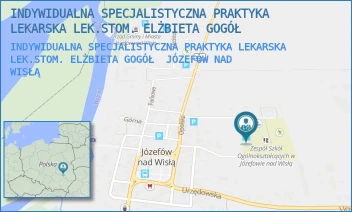 INDYWIDUALNA SPECJALISTYCZNA PRAKTYKA LEKARSKA LEK.STOM. ELŻBIETA GOGÓŁ - INDYWIDUALNA SPECJALISTYCZNA PRAKTYKA LEKARSKA LEK.STOM. ELŻBIETA GOGÓŁ - OPOLSKA 10A,  JÓZEFÓW NAD WISŁĄ