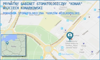 PORADNIA STOMATOLOGICZNA - PRYWATNY GABINET STOMATOLOGICZNY "KONAR" WOJCIECH KONARKOWSKI - UL. FRANCISZKA WALCZAKA 23 E,  GORZÓW WIELKOPOLSKI