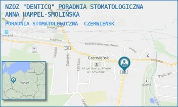 PORADNIA STOMATOLOGICZNA - NZOZ "DENTICO" PORADNIA STOMATOLOGICZNA ANNA HAMPEL-SMOLIŃSKA - UL. ZIELONOGÓRSKA 2,  CZERWIEŃSK