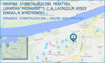 PORADNIA STOMATOLOGICZNA - MAREK WYRZYKOWSKI,MONIKA WYRZYKOWSKA GRUPOWA STOMATOLOGICZNA PRAKTYKA LEKARSKA "PRIMADENT" S.C. , - UL. TOWAROWA 6A,  GORZÓW WIELKOPOLSKI