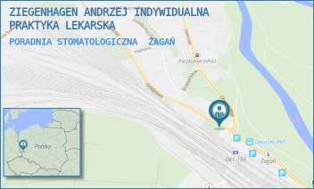 PORADNIA STOMATOLOGICZNA - ZIEGENHAGEN ANDRZEJ INDYWIDUALNA PRAKTYKA LEKARSKA - UL. DWORCOWA 70,  ŻAGAŃ