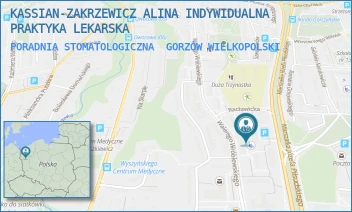 PORADNIA STOMATOLOGICZNA - KASSIAN-ZAKRZEWICZ ALINA INDYWIDUALNA PRAKTYKA LEKARSKA - MARSZ. JÓZEFA PIŁSUDSKIEGO 47,  GORZÓW WIELKOPOLSKI