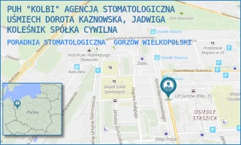 PORADNIA STOMATOLOGICZNA - PUH "KOLBI" AGENCJA STOMATOLOGICZNA UŚMIECH DOROTA KAZNOWSKA, JADWIGA KOLEŚNIK SPÓŁKA CYWILNA - UL. KAROLA MARCINKOWSKIEGO 90,  GORZÓW WIELKOPOLSKI