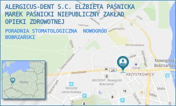 PORADNIA STOMATOLOGICZNA - ALERGICUS-DENT S.C. ELŻBIETA PAŚNICKA MAREK PAŚNICKI NIEPUBLICZNY ZAKŁAD OPIEKI ZDROWOTNEJ - UL. POCZTOWA 6,  NOWOGRÓD BOBRZAŃSKI