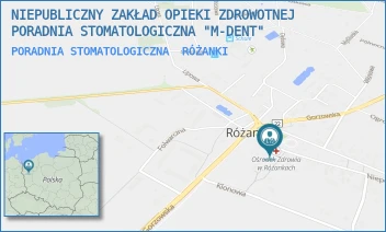 PORADNIA STOMATOLOGICZNA - NIEPUBLICZNY ZAKŁAD OPIEKI ZDROWOTNEJ PORADNIA STOMATOLOGICZNA "M-DENT" - UL. NIEPODLEGŁOŚCI 16,  RÓŻANKI