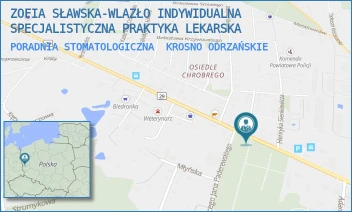 PORADNIA STOMATOLOGICZNA - ZOFIA SŁAWSKA-WLAZŁO INDYWIDUALNA SPECJALISTYCZNA PRAKTYKA LEKARSKA - UL. OBROŃCÓW STALINGRADU 12A,  KROSNO ODRZAŃSKIE