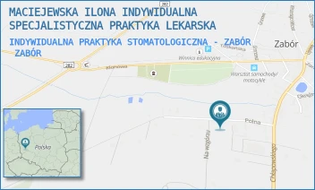 INDYWIDUALNA PRAKTYKA STOMATOLOGICZNA - ZABÓR - MACIEJEWSKA ILONA INDYWIDUALNA SPECJALISTYCZNA PRAKTYKA LEKARSKA - UL. POLNA 5,  ZABÓR