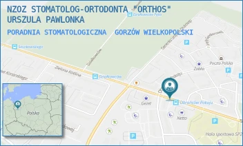 PORADNIA STOMATOLOGICZNA - NZOZ STOMATOLOG-ORTODONTA "ORTHOS" URSZULA PAWLONKA - UL. SZARYCH SZEREGÓW 38,  GORZÓW WIELKOPOLSKI