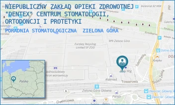 PORADNIA STOMATOLOGICZNA - NIEPUBLICZNY ZAKŁAD OPIEKI ZDROWOTNEJ "DENTEX" CENTRUM STOMATOLOGII, ORTODONCJI I PROTETYKI - UL. TOWAROWA 14,  ZIELONA GÓRA