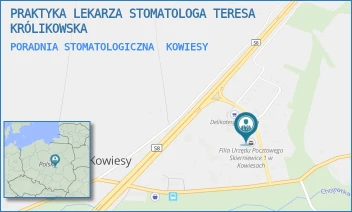 PORADNIA STOMATOLOGICZNA - PRAKTYKA LEKARZA STOMATOLOGA TERESA KRÓLIKOWSKA - UL. KOWIESY 74,  KOWIESY