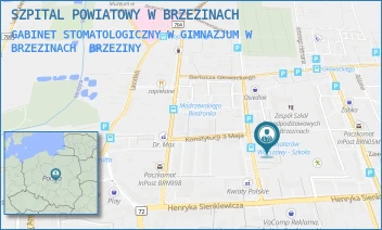 GABINET STOMATOLOGICZNY W GIMNAZJUM W BRZEZINACH - SZPITAL POWIATOWY W BRZEZINACH - UL. BOHATERÓW WARSZAWY 4,  BRZEZINY