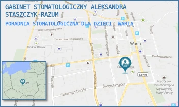 PORADNIA STOMATOLOGICZNA DLA DZIECI - GABINET STOMATOLOGICZNY ALEKSANDRA STASZCZYK-RAZUM - UL. ŚWIĘTOJAŃSKA 5,  WARTA