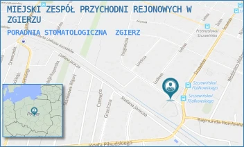 PORADNIA STOMATOLOGICZNA - MIEJSKI ZESPÓŁ PRZYCHODNI REJONOWYCH W ZGIERZU - UL. STANISŁAWA FIJAŁKOWSKIEGO 2,  ZGIERZ