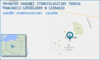 GABINET STOMATOLOGICZNY - PRYWATNY GABINET STOMATOLOGICZNY TERESA PAWŁOWICZ-SZKUDLAREK W SIERADZU - 37,  CZAJKÓW
