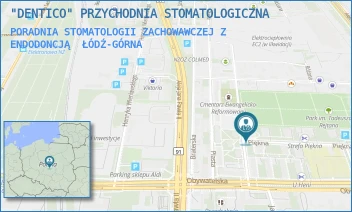 PORADNIA STOMATOLOGII ZACHOWAWCZEJ Z ENDODONCJĄ - "DENTICO" PRZYCHODNIA STOMATOLOGICZNA - UL. PIĘKNA 73,  ŁÓDŹ-GÓRNA