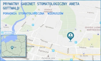 PORADNIA STOMATOLOGICZNA - PRYWATNY GABINET STOMATOLOGICZNY ANETA GOTTWALD - UL. WARYŃSKIEGO, 15 A,  WIERUSZÓW
