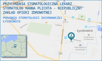 PORADNIA STOMATOLOGII ZACHOWAWCZEJ - PRZYCHODNIA STOMATOLOGICZNA LEKARZ STOMATOLOG HANNA PLICHTA - NIEPUBLICZNY ZAKŁAD OPIEKI ZDROWOTNEJ - UL. WOLNOŚCI 6 A,  ŁYSZKOWICE