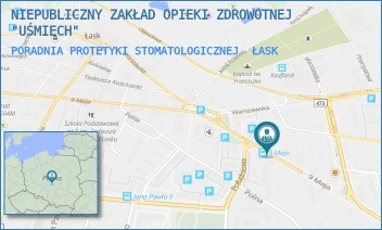 PORADNIA PROTETYKI STOMATOLOGICZNEJ - NIEPUBLICZNY ZAKŁAD OPIEKI ZDROWOTNEJ "UŚMIECH" - UL. 9-GO MAJA 37,  ŁASK