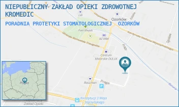 PORADNIA PROTETYKI STOMATOLOGICZNEJ - NIEPUBLICZNY ZAKŁAD OPIEKI ZDROWOTNEJ KROMEDIC - UL. PRAGA 19/21,  OZORKÓW