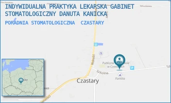 PORADNIA STOMATOLOGICZNA - INDYWIDUALNA PRAKTYKA LEKARSKA GABINET STOMATOLOGICZNY DANUTA KANICKA - UL. SZKOLNA 5,  CZASTARY