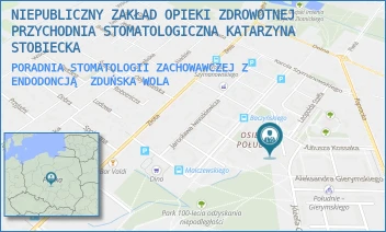 PORADNIA STOMATOLOGII ZACHOWAWCZEJ Z ENDODONCJĄ - NIEPUBLICZNY ZAKŁAD OPIEKI ZDROWOTNEJ PRZYCHODNIA STOMATOLOGICZNA KATARZYNA STOBIECKA - UL. KRZYSZTOFA KAMILA BACZYŃSKIEGO 5L,  ZDUŃSKA WOLA