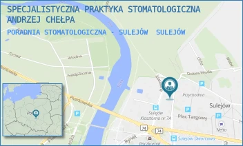 PORADNIA STOMATOLOGICZNA - SULEJÓW - SPECJALISTYCZNA PRAKTYKA STOMATOLOGICZNA ANDRZEJ CHEŁPA - UL. TARGOWA 20,  SULEJÓW