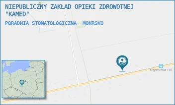 PORADNIA STOMATOLOGICZNA - NIEPUBLICZNY ZAKŁAD OPIEKI ZDROWOTNEJ "KAMED" - UL. KRZYWORZEKA 137 C,  MOKRSKO